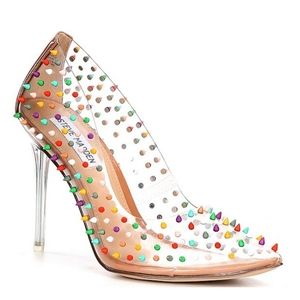 Steve MaddenVala Clear Multi Studded Stiletto Pump